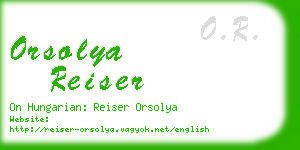 orsolya reiser business card